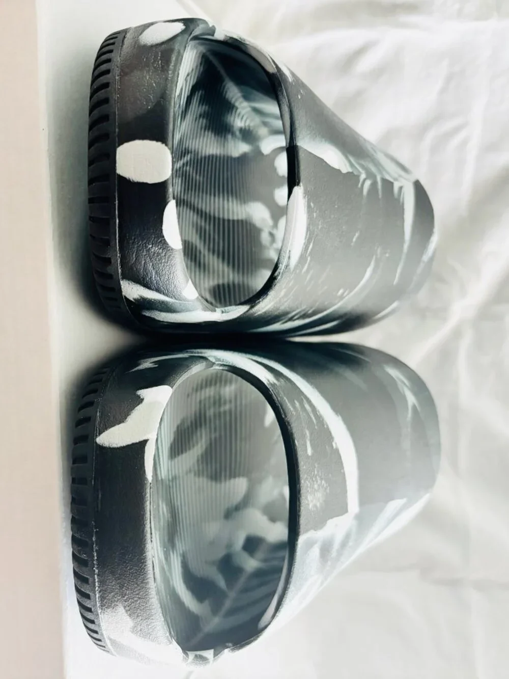 Nike Black White Marble Slide Sandals Comfort Pool Beach Men's 12